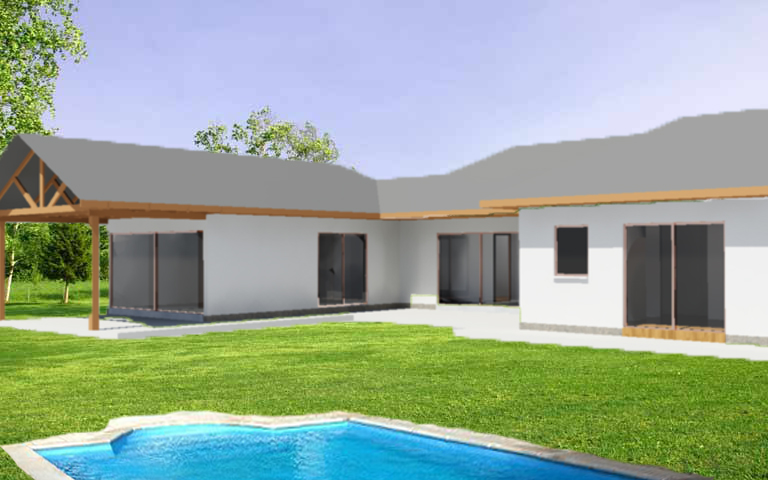 http://www.vizcaya.cl/Vivienda Santa Julia, maqueta virtual, patio trasero